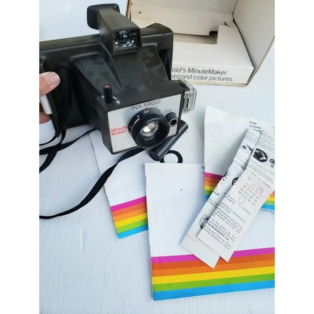 Retro Polaroid MinuteMaker‎ Land Camera 80s colorpack original box photography